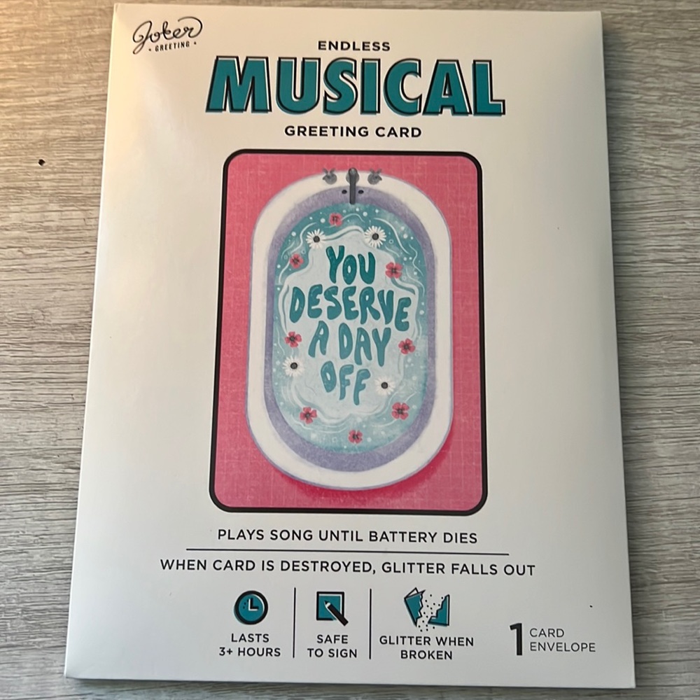 ⭐️2/$6 sale - Endless musical greeting card (Mothers day)